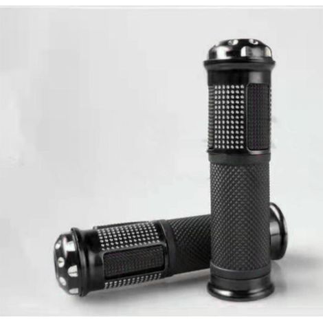 Poignées de moto antidérapantes universelles, accessoire de décoration pour guidon, noires (1/5)