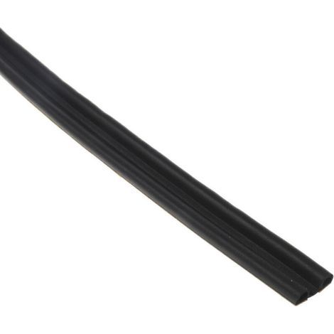Schwarzes D-förmiges Dichtungsband, 10 m x 6 mm x 9 mm, selbstklebendes Dichtungsband für Türen und Fenster (1/3)