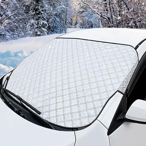 Car Windscreen Cover - 4-Layer Front Windscreen Cover - Protects Against Frost, Snow, Sun and Dust 150 x 100 cm Suitable for Most Vehicles (1/5)
