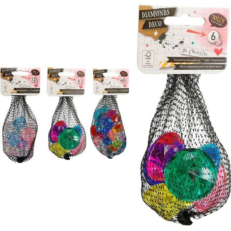 Set diamanti decorativi, 6 pezzi, colori assortiti
