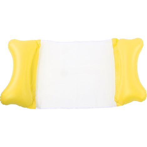 Hamac Flottant Gonflable Adulte pour Piscine, Flotteur de Détente Portable - Jaune (1/5)