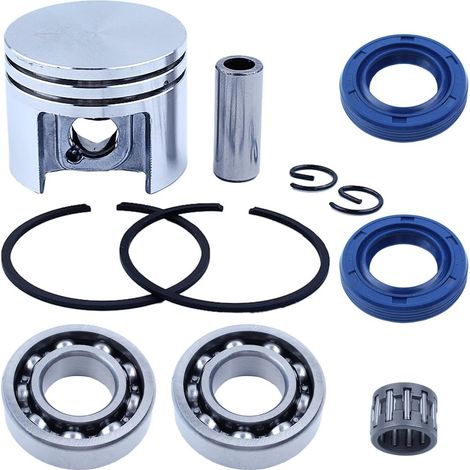 Kit de circlips d'anneaux de piston 38 mm avec joints d'étanchéité pour roulements de vilebrequin pour Stihl MS180 018 MS 180 tronçonneuse avec aiguille Remplacer la pièce (1/5)
