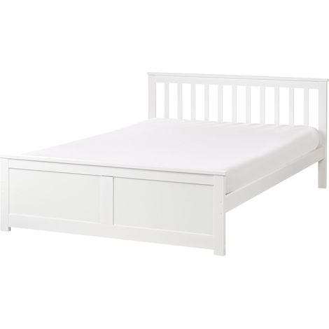 Letto matrimoniale in legno di Pino Bianco con Rete a Doghe 140 x 200 cm Olendon (1/5)