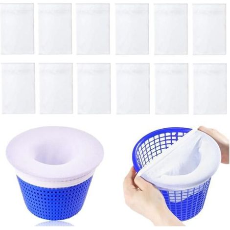 Pool Skimmer Prefilter - 30-Piece Set, Reusable Basket for Capturing Debris, Leaves, and Hair (1/5)