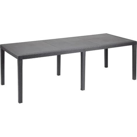 Table D'extérieur Extensible En Polypropylène. Couleur: Anthracite 72x150/220x90cm Ipae Progarden (1/3)
