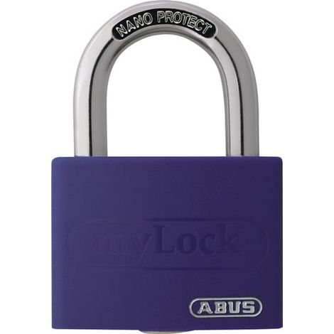 Cadenas de cylindre T65AL/40 violet avec corps de serrure en aluminium, longueur 43 mm, couleur brillante (1/3)
