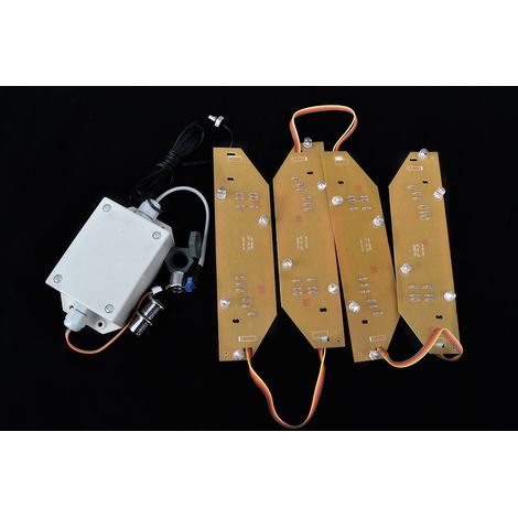 4 Strisce con 4 Luci LED + trasformatore per cabina doccia Value 13-112