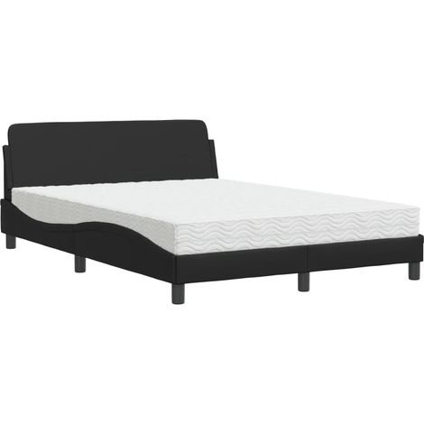 Maison Exclusive - Bett mit Matratze "Dover" Schwarz 140x200 cm K