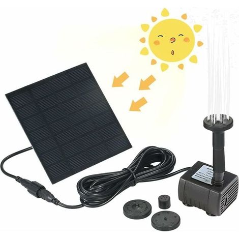 Solarpumpe – Solarbrunnen – Batterielose Wasserpumpe – Für Gartenteiche – 7 V, 1,12 W – Fördermenge 170 l/h – Maximale Förderhöhe 75 cm – 1 Stück (1/5)
