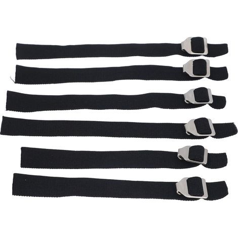 Sangles de protection du tibia, 6 pièces, professionnelles, respirantes, extensibles, réglables, avec boucles métalliques antirouille (1/5)