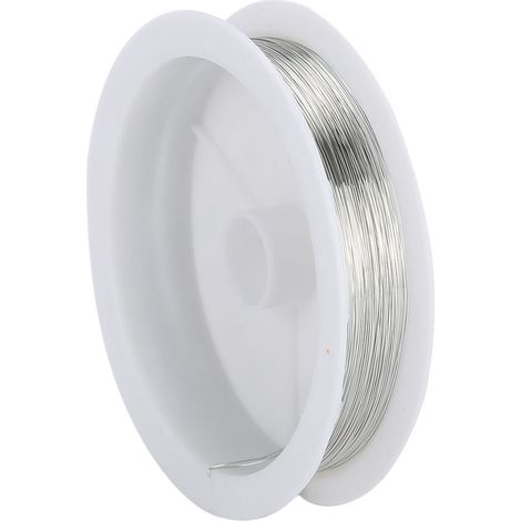 Fil métallique argenté pour bijoux DIY, perles à enfiler, accessoires nail art manucure, fil en cuivre souple 1,2mm (1/5)