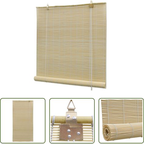 Naturfarbene Rollos - Bambusrollo Natur 120x220 cm (1/5)