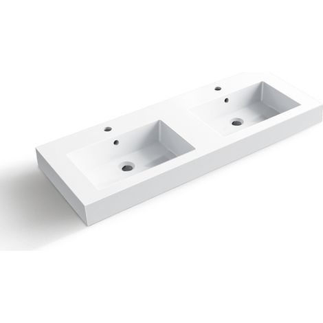 Balneo Vasque à poser 120x46cm, en fonte minérale, Blanc, MAXI