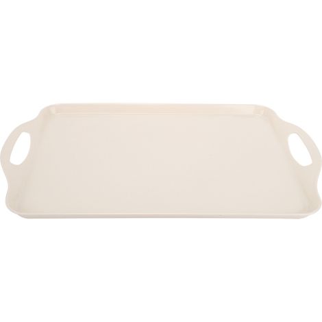 Plateau alimentaire rectangulaire, plateau de service résistant aux hautes températures, vaisselle pour la maison et le restaurant, blanc crème (1/5)