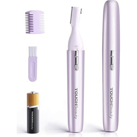 AG-1658Z Women's Electric Facial Eyebrow Trimmer Mini Facial Shaver, Precision Shaving, A Small Cleaning Brush Included AG-1658Z (Purple) (1/5)