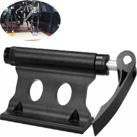 Collier de fourche de vélo de montagne en aluminium noir, pour le transport, les voyages et les activités de plein air. (1/5)