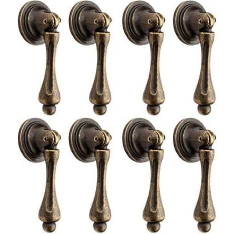 Set of 8 Vintage Decorative Bronze Drawer and Cupboard Handles (1/5)