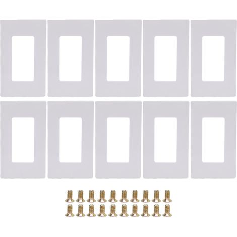 10 ensembles de supports à clipser adaptés au Leviton 80301-SW Decora Plus, Kit de support de montage de plaque murale à 1 gang (1/5)