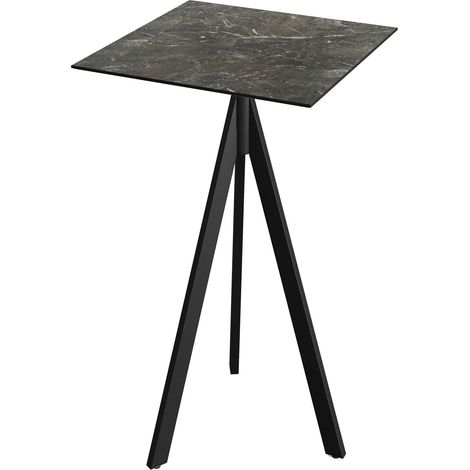 Mange-Debout Infinity Tripod avec Piètement Noir et Plateau HPL 70 x 70 cm - Veba (1/3)