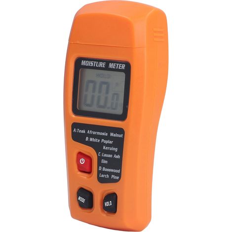 Hochpräziser Holzfeuchtedetektor mit 4 Modi (orange) für Baumaterialien, Papier, Pappe und Heilpflanzen (1/5)