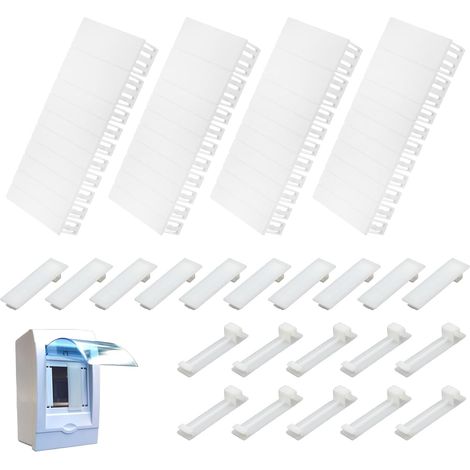 24 Pièces Caches Modulaires pour Tableau Électrique, Obturateurs 6TE Extensibles 12TE, Caches Aveugles pour Coffret (1/5)
