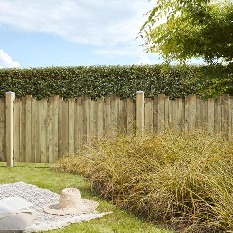 Recinzione da giardino in legno Cleveland, CERLAND, H.95 x L.180 cm, naturale CERLAND