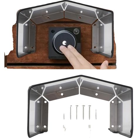 Caja resistente a la intemperie, de acero inoxidable, 100 mm de ancho, 100 mm de profundidad, 180 mm de alto, impermeable. (1/5)