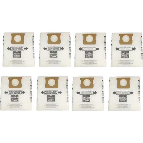 Disposable Vaccum Collection Bags pour Shop Vac 5 – 8 Gallon Type E 90661 9066100 9066133 and Type H 90671 9067100 (1/5)