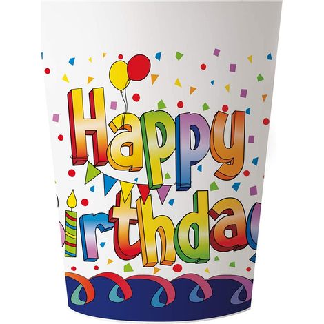 Bicchieri riutilizzabili per feste di compleanno, 230 ml, confezione da 2 pezzi.