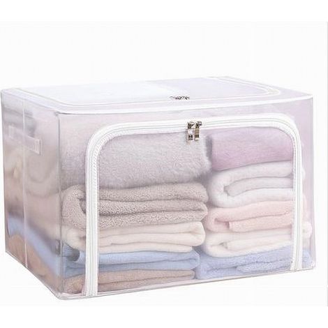 TRADE SHOP - Box Scatola Salvaspazio Portatutto Vestiti Armadio Organizer 60x45x40 Cm 59983 -