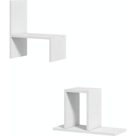 Modulares Schreibtischregal aus MDF, weiß, 2-teilig (1/2)