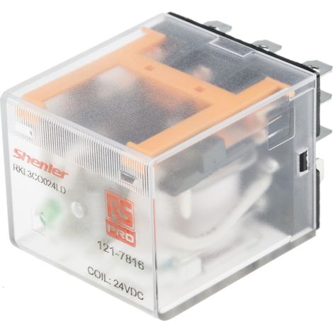 RS PRO Relais sans accrochage 3 RT, bobine 24V c.c. Enfichable 300W ( Prix pour 1 )