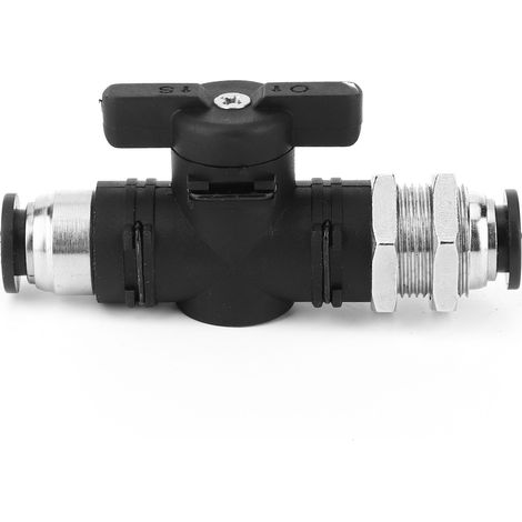 Raccord rapide pneumatique 8mm, valve manuelle à poussoir, connecteur de tube pour interrupteur d'air, raccord de tuyau (1/5)