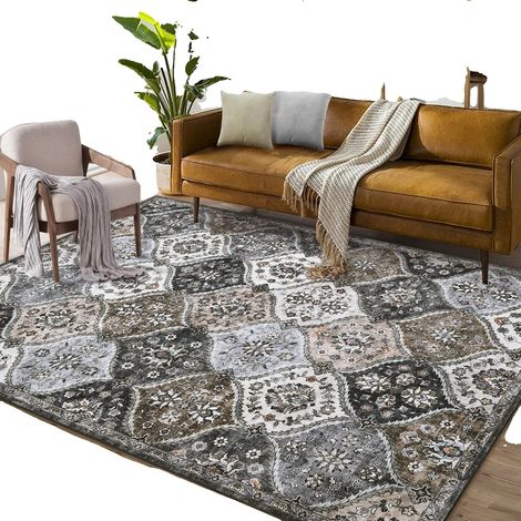 Teppich, waschbar, verwittertes Design, Kaffee 160X230Cm (1/2)