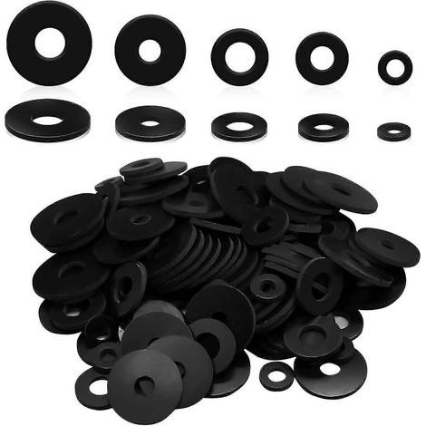 Kit de 120 rondelles en caoutchouc - Rondelles en caoutchouc haute résistance pour boulons et œillets (AGE) (1/5)