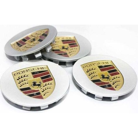 75MM 4-pack Porsche Silver Centre Cap (Single)..DEBUNS (1/2)