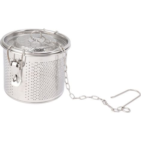 Passoire à épices avec chaîne suspendue, boule à thé en acier inoxydable, filtre à soupe, panier de séparation des assaisonnements, diamètre 12 cm (1/5)