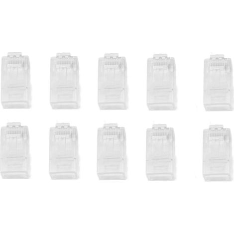 100 connecteurs RJ45 plaqués or, robustes et durables, embouts de câble réseau pour terminaison, lot de 100 pièces (1/5)