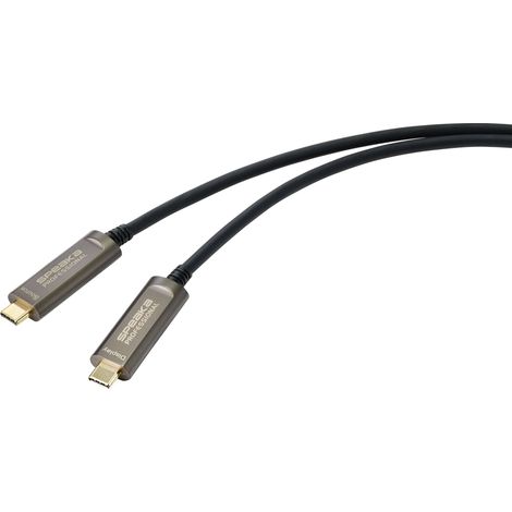 Câble de raccordement SpeaKa Professional USB-C® USB-C® mâle, USB-C® mâle 10.00 m noir SP-9505620 gaine TPE Câble d'aff (1/4)