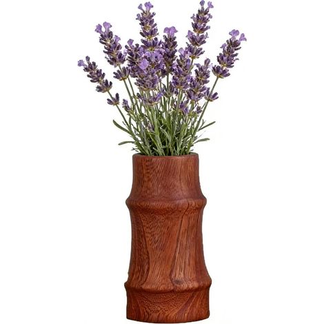 Vases en Bois pour pièces centrales Vase Décoratif en Bois Épuré Accessoire moderne pour étagère Salon, bureau, salle à manger, cheminée, entrée, mariage, table, cuisine, chambre (1/5)