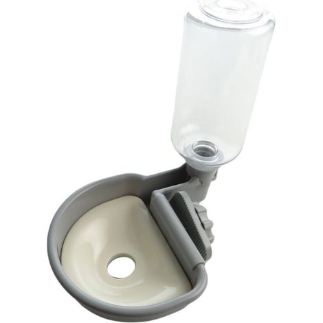 Metal cage-mounted water bowl, spill-proof, 480ml, for dogs - Animal Paradise