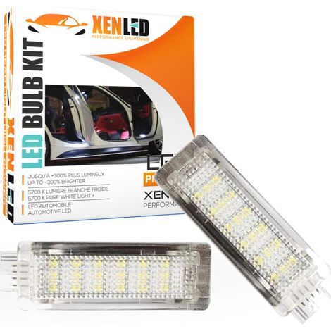 Pack 2 modules d'éclairage de portes LED compatible avec BMW F01 F02 F03 F04 F07 F10 F11 F20 F30 - BLANC 6000K (1/5)