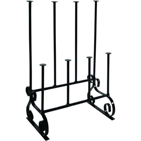 Wellington Boot Stand For Four Pairs Black Steel Garden Pride (1/6)