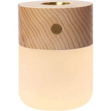 Diffuseur d'huiles essentielles - Diffuseur pour huiles essentielles - Aspect bois - Diffuseur d'aromathérapie ultrasonique - Cire blanche (1/5)
