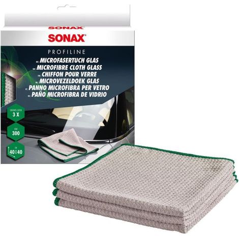 Panno microfibra Sonax microfiber cloth glass 40x40 cm confezione 3