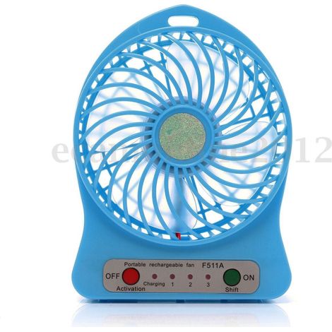 TRADE SHOP - Mini Ventilatore Portatile Usb O Batterie Ventole Ufficio Casa Auto -