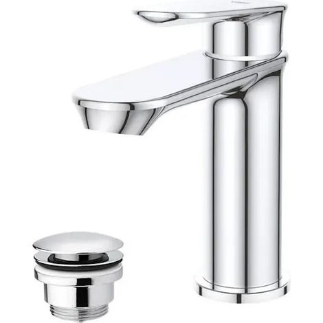 Mitigeur de lavabo avec bonde (bouchon) chromé