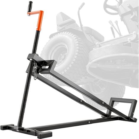VEVOR Gato Elevador para Cortacesped, Carga de 399,1 kg, Gato Telescópico de Mantenimiento con Manivela y Mango para Herramientas Electricas, para Tractores de Cesped y Tractores de Jardín, Negro (1/5)