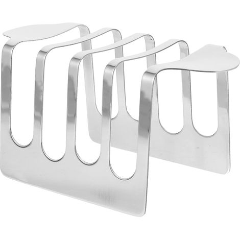 Porte-toasts en inox pour 4 pièces, grille à pain élégante, idéale pour le refroidissement, le service et la décoration de table (1/5)
