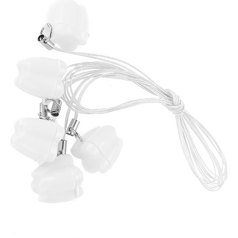 Étui de rangement pour dents de lait bébé, 5 pièces, boîte à dent en plastique blanc avec cordon, collier porte-dent de secours, accessoire de conservation. (1/5)